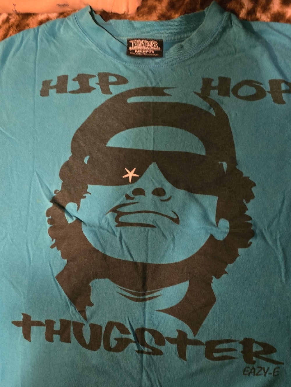 Hip Hop Thugster Graphic Tee in Teal